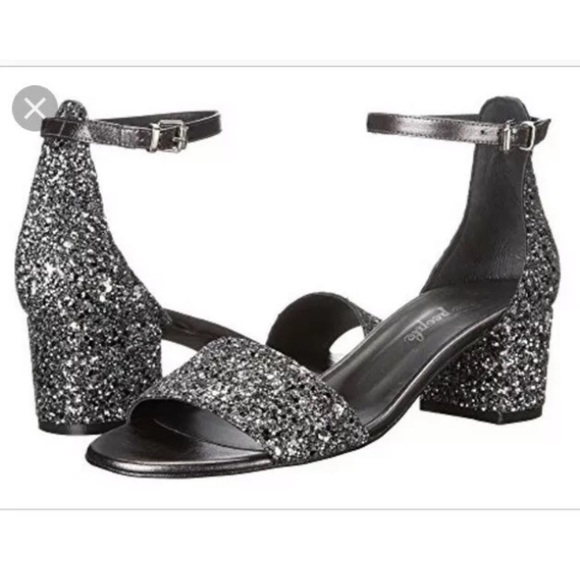 Free People Marigold Silver Glitter Sandals 39/9. - Picture 2 of 8